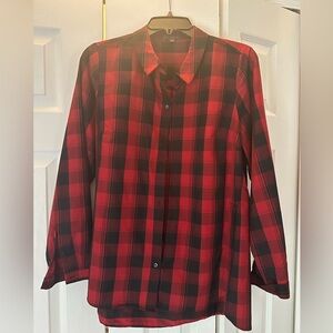 The Limited red and black plaid shirt Size Medium